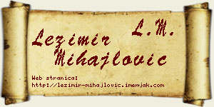 Ležimir Mihajlović vizit kartica